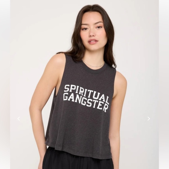 NWT SPIRITUAL GANGSTER VARSITY CROP TANK SZ MEDIUM - Picture 1 of 11